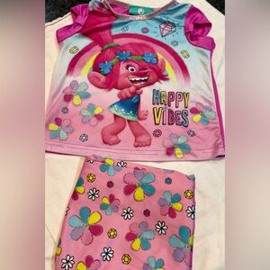Trolls Pink and Blue Happy Vibes Pajama Set